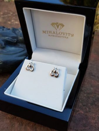 whitegold earrings w tulipe